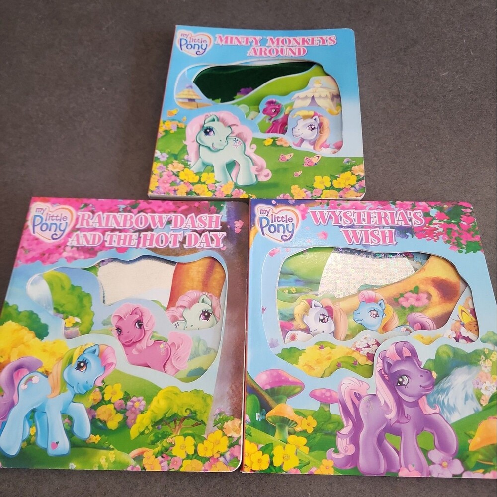 Vintage My Little Pony G3 Sparkle Window Board Books 2003 Lot of 3 Bendon Hasbro